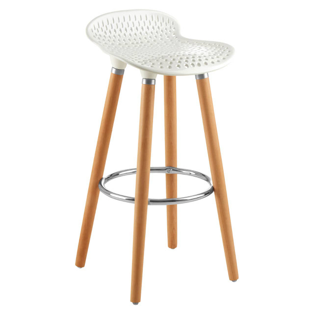 Premier Housewares Stockholm Matte White Bar Stool