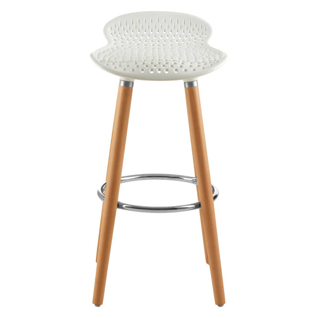premier housewares Stockholm Matte White Bar Stool