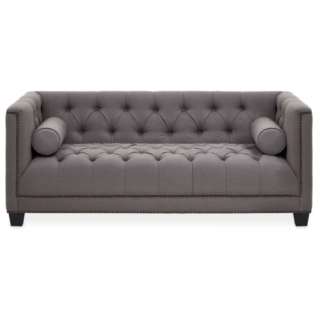 Premier Housewares Surina 2 Seat Grey Fabric Sofa