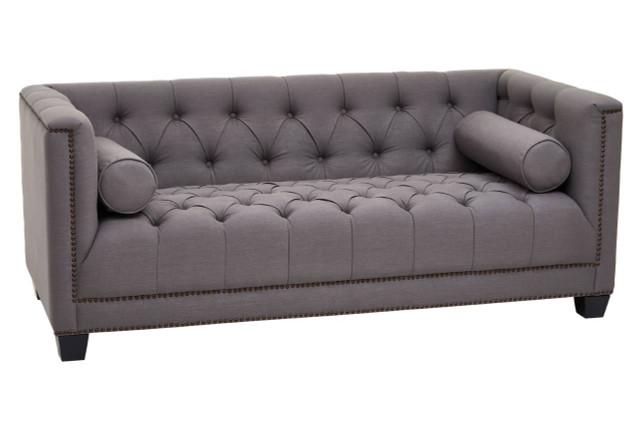 Premier Housewares Surina 2 Seat Grey Fabric Sofa