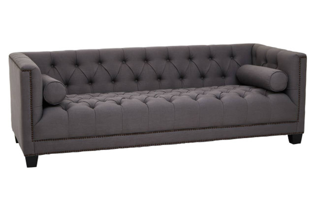 Premier Housewares Surina 3 Seat Grey Fabric Sofa