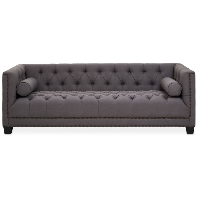 premier housewares Surina 3 Seat Grey Fabric Sofa