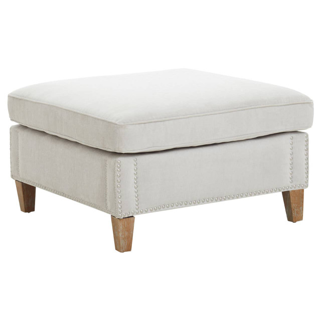 Premier Housewares Sutton Grey Fabric Footstool