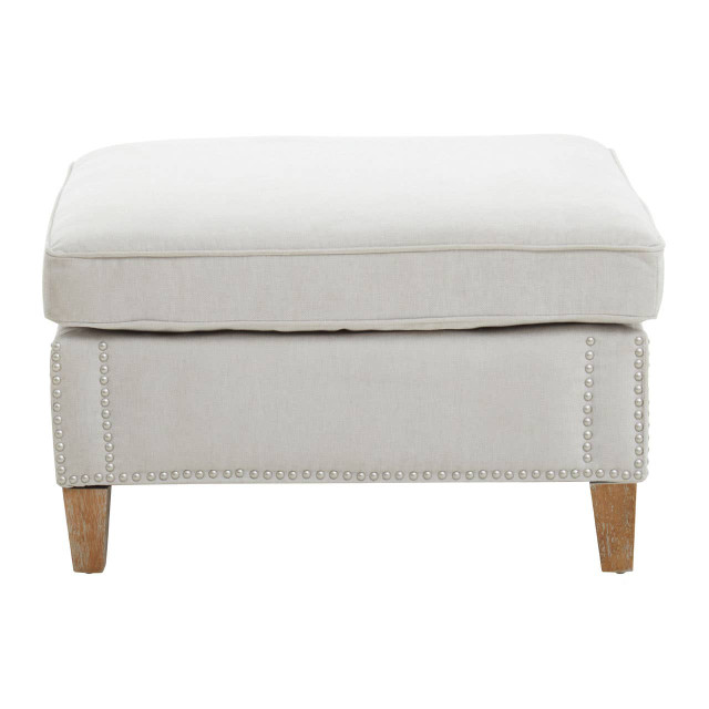 premier housewares Sutton Grey Fabric Footstool