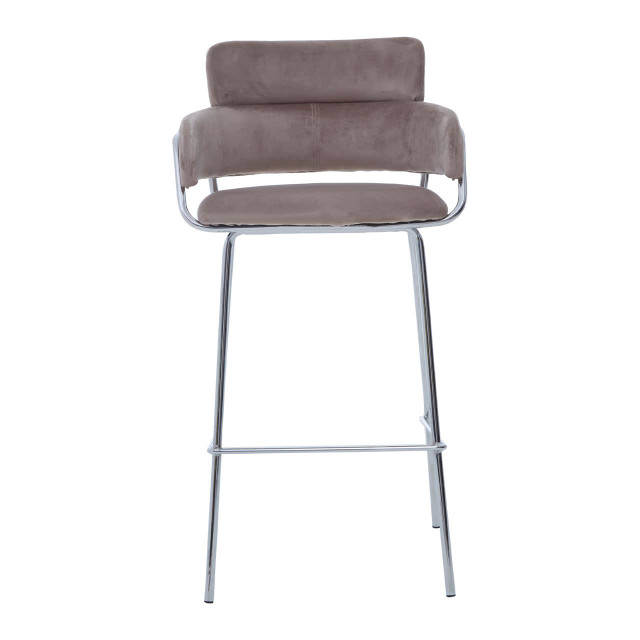 Premier Housewares Tamzin Mink Velvet Bar Chair