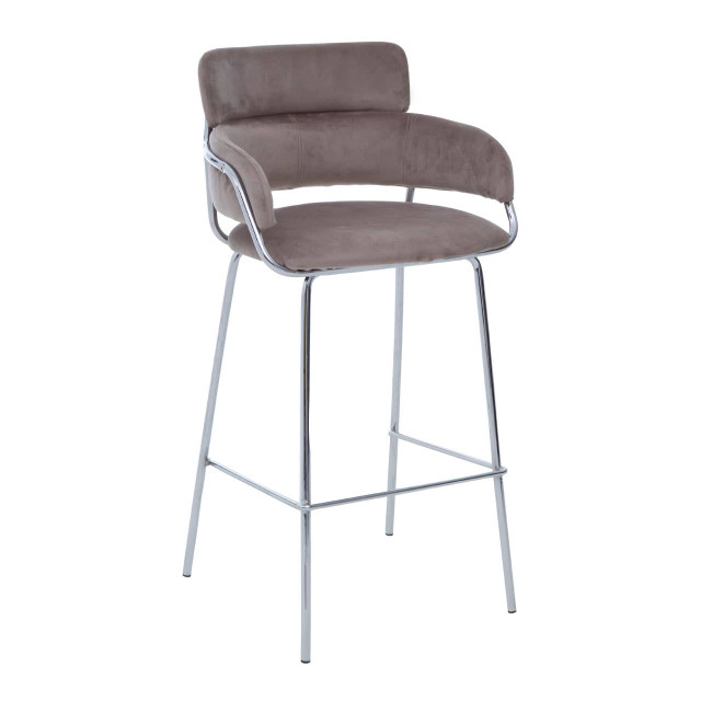 premier housewares Tamzin Mink Velvet Bar Chair