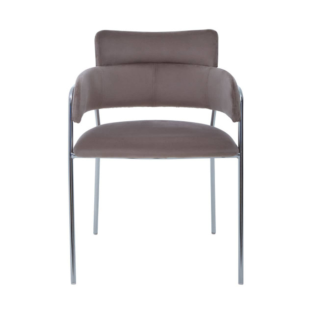 Premier Housewares Tamzin Mink Velvet Dining Chair