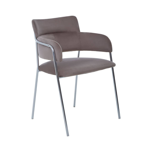 premier housewares Tamzin Mink Velvet Dining Chair