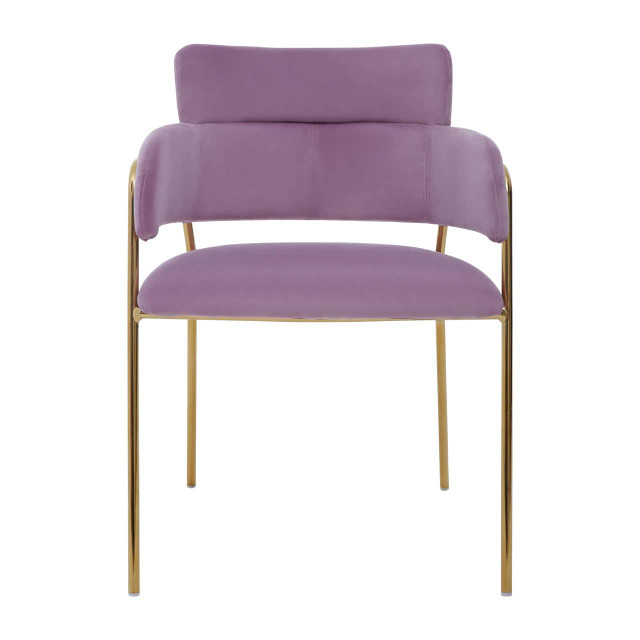 Premier Housewares Tamzin Pink Velvet Dining Chair