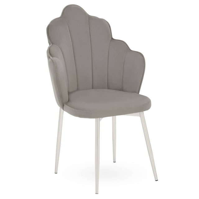 Premier Housewares Tian Grey Velvet Chair