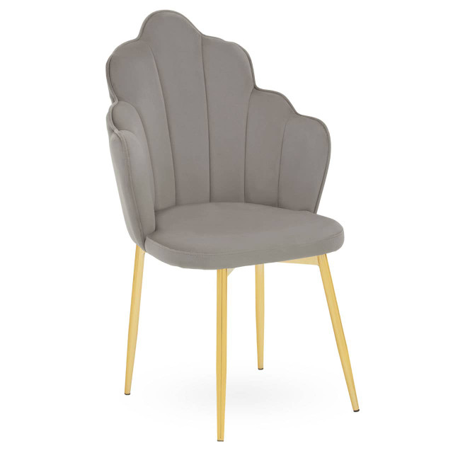 premier housewares Tian Grey Velvet Dining Chair
