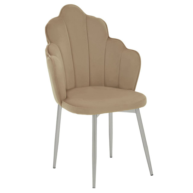 Premier Housewares Tian Mink Velvet Dining Chair