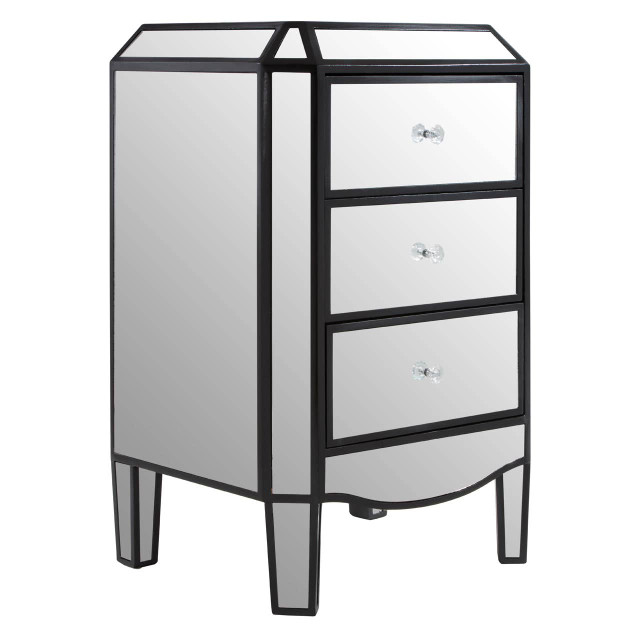 Premier Housewares Tiffany 3 Drawer Mirrored Chest