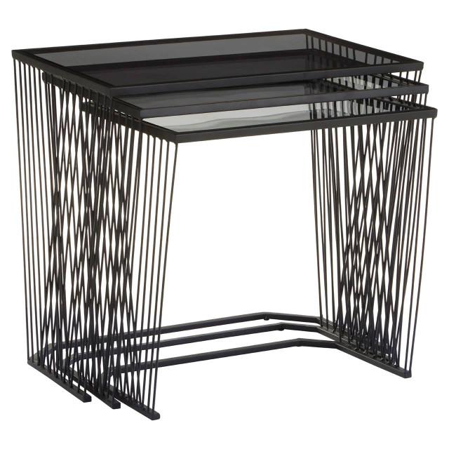 Premier Housewares Trento Set Of 3 Side Tables