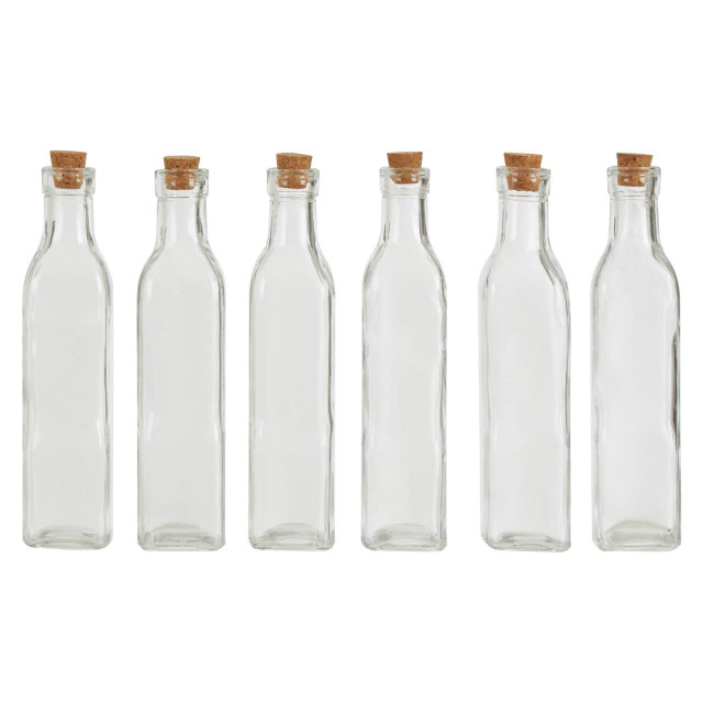 Premier Housewares Tromso Set Of 6 Glass Bottles