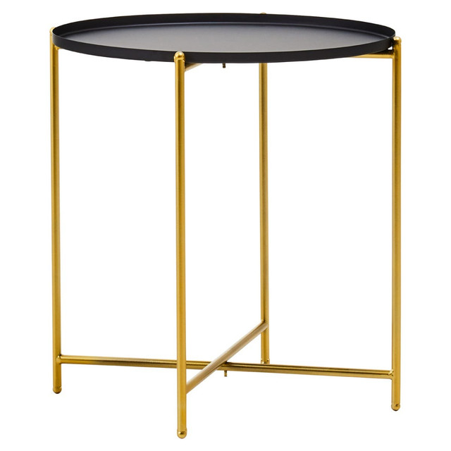 Premier Housewares Trosa Black Top Side Table