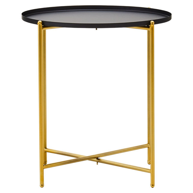 premier housewares Trosa Black Top Side Table