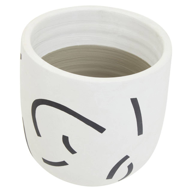 Premier Housewares Tundra Black And White Planter