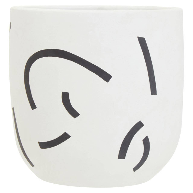 premier housewares Tundra Black And White Planter