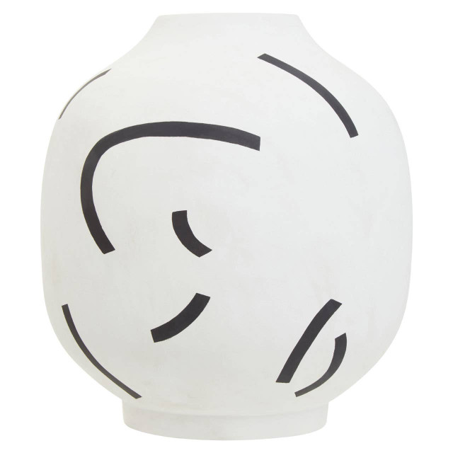Premier Housewares Tundra Black And White Vase