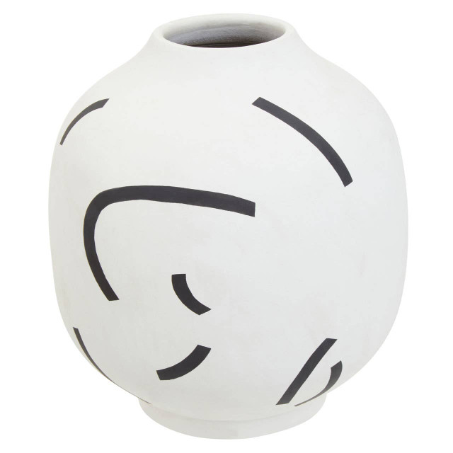 Premier Housewares Tundra Black And White Vase