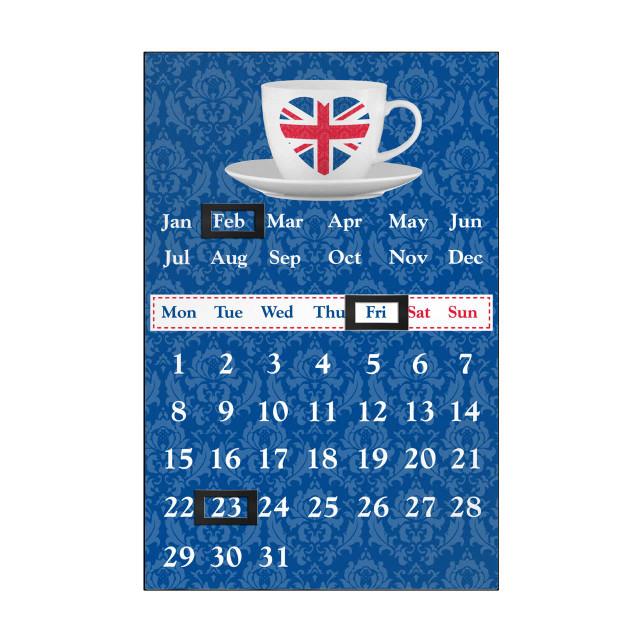 premier housewares Union Jack Magnetic Calendar