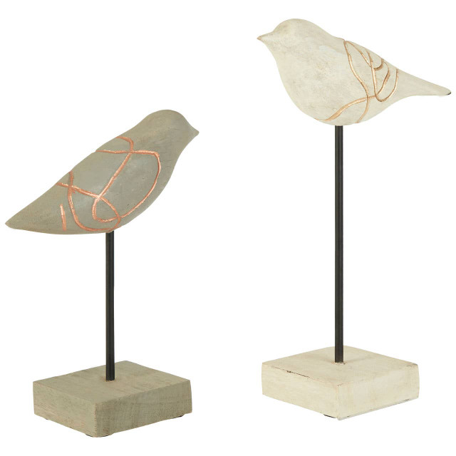 Premier Housewares Vena Set Of Two Bird Sculptures