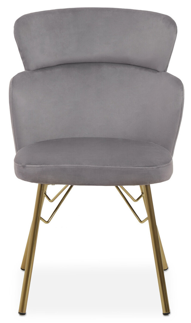 Premier Housewares Veneto Grey Velvet Chair