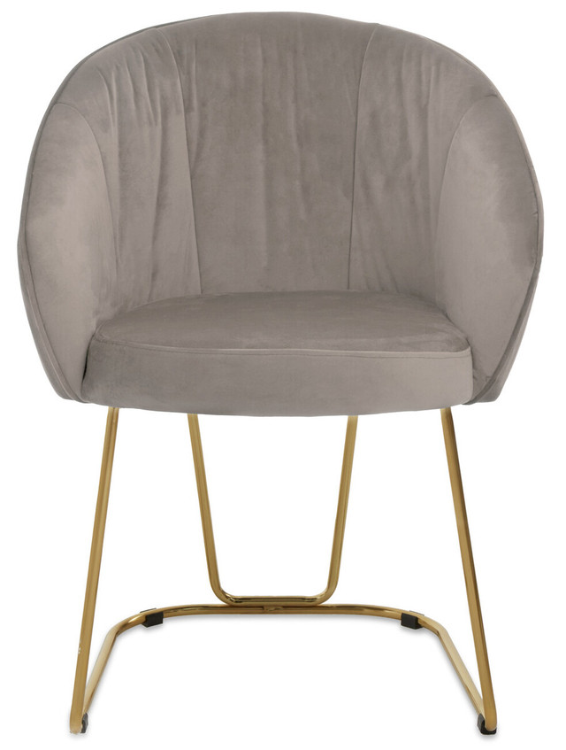 Premier Housewares Veneto Mink Velvet Dinner Chair