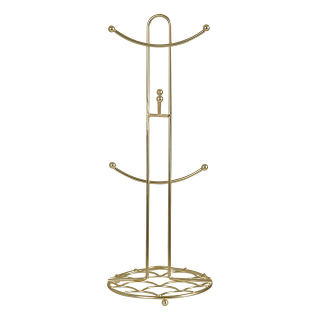 Premier Housewares Vertex Deco Matte Gold Mug Tree