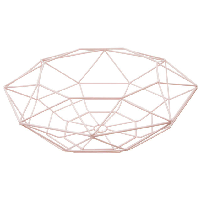 Premier Housewares Vertex Pink Finish Fruit Basket
