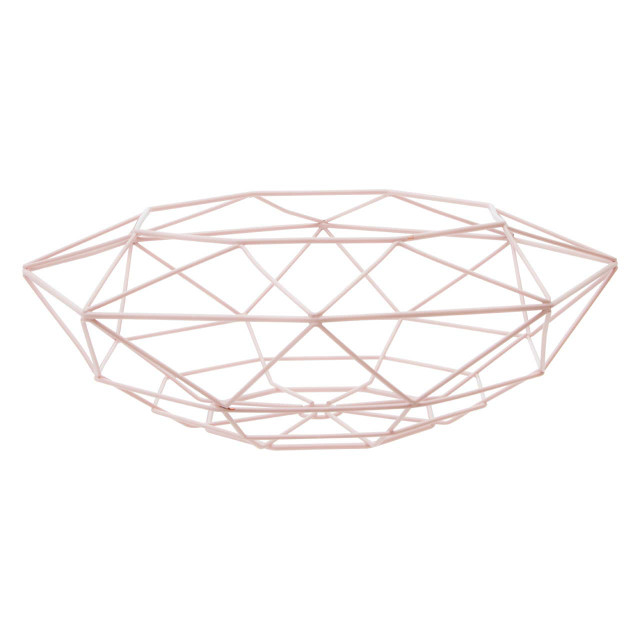 premier housewares Vertex Pink Finish Fruit Basket
