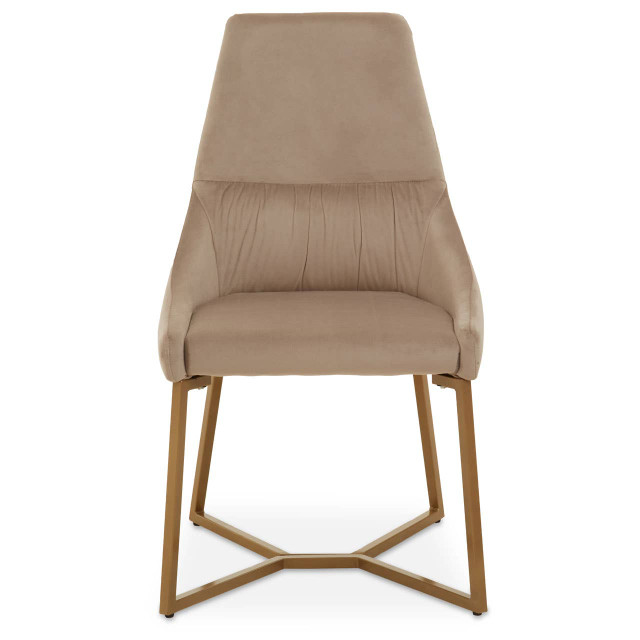 Premier Housewares Vieste Mink Velvet Dining Chair