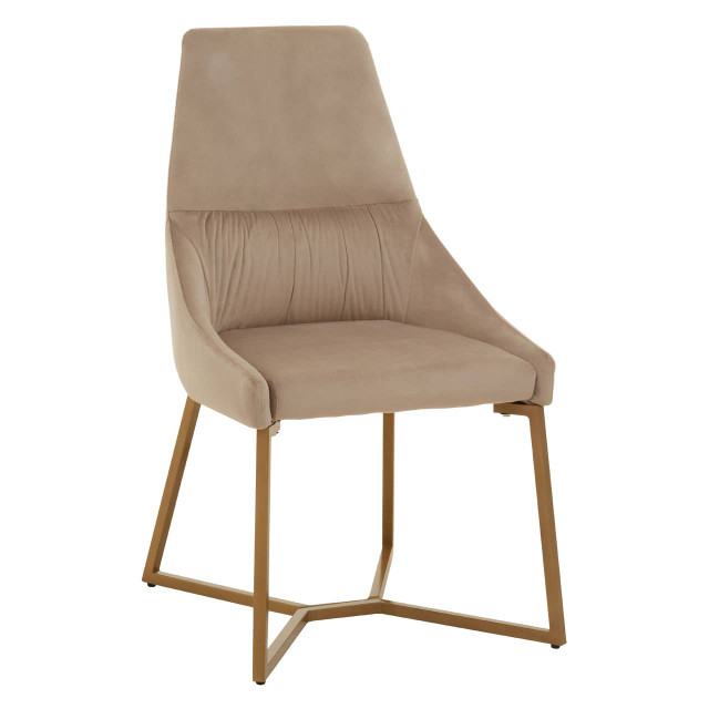 Premier Housewares Vieste Mink Velvet Dining Chair