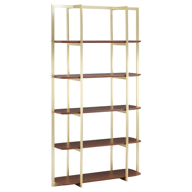 Premier Housewares Villi Walnut Wood Shelf Unit