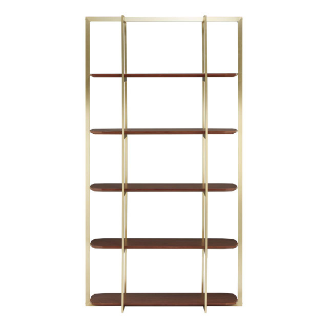 premier housewares Villi Walnut Wood Shelf Unit