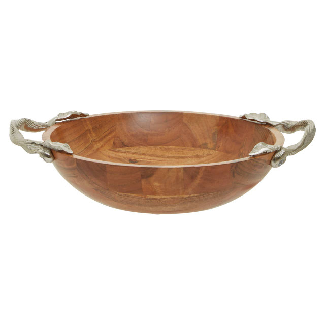 premier housewares Vine Acacia Wood Round Bowl