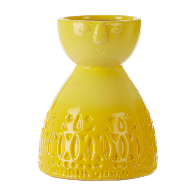 premier housewares Visage Small Yellow Face Vase