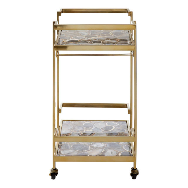 Premier Housewares Vita Drinks Trolley In Agate