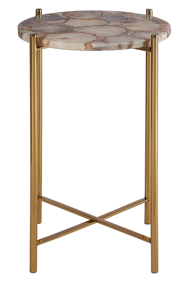 Premier Housewares Vita Natural Agate Side Table