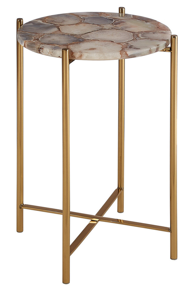premier housewares Vita Natural Agate Side Table