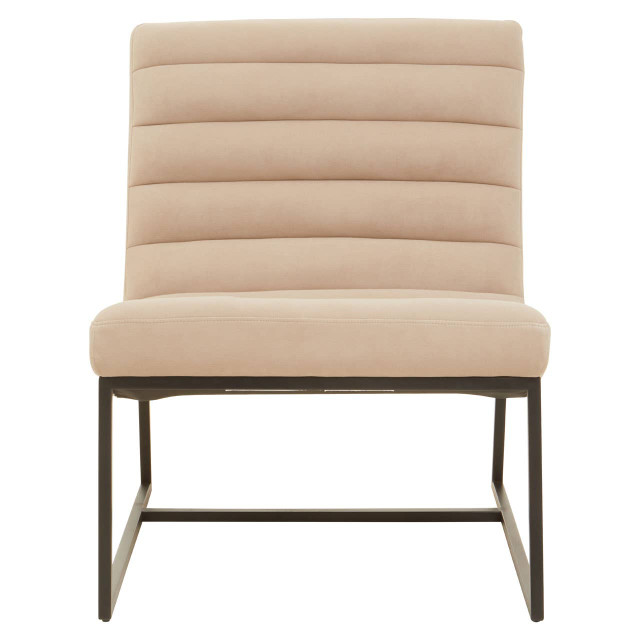 Premier Housewares Vogue Ivory Velvet Lounge Chair