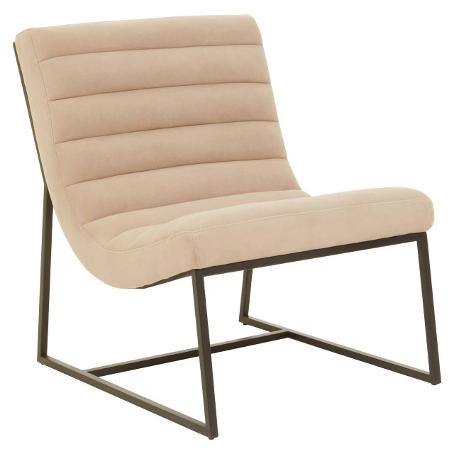 premier housewares Vogue Ivory Velvet Lounge Chair