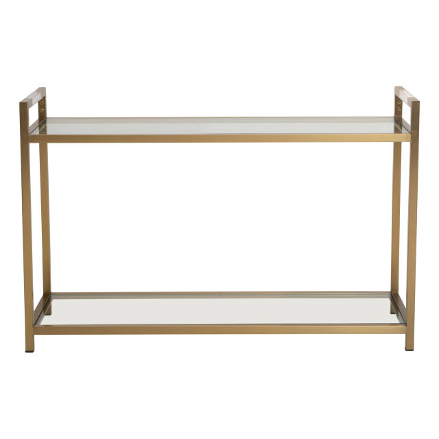 premier housewares Vogue Matte Gold Console Table