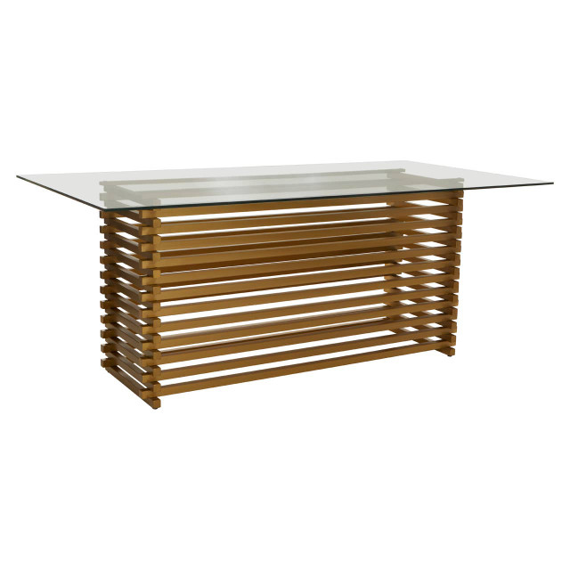 Premier Housewares Vogue Matte Gold Dining Table