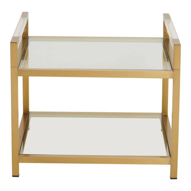 Premier Housewares Vogue Matte Gold End Table