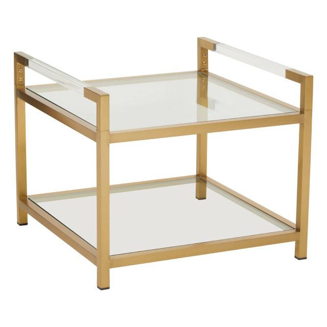 Premier Housewares Vogue Matte Gold End Table