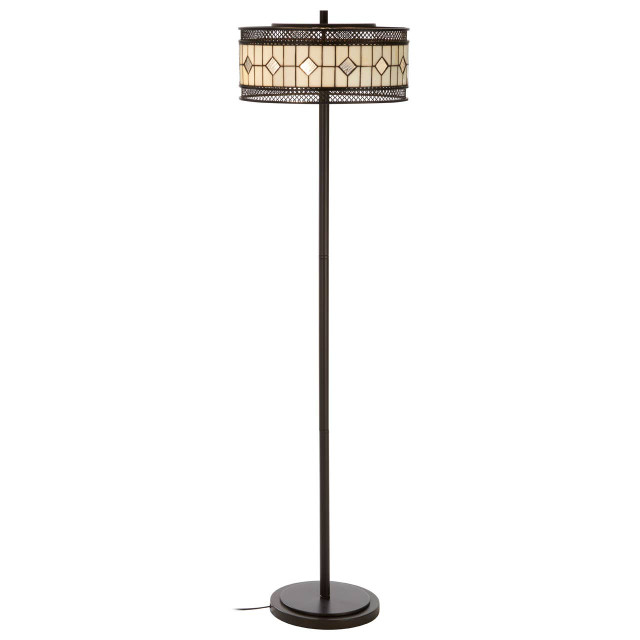 Premier Housewares Waldorf Diamond Deco Floor Lamp