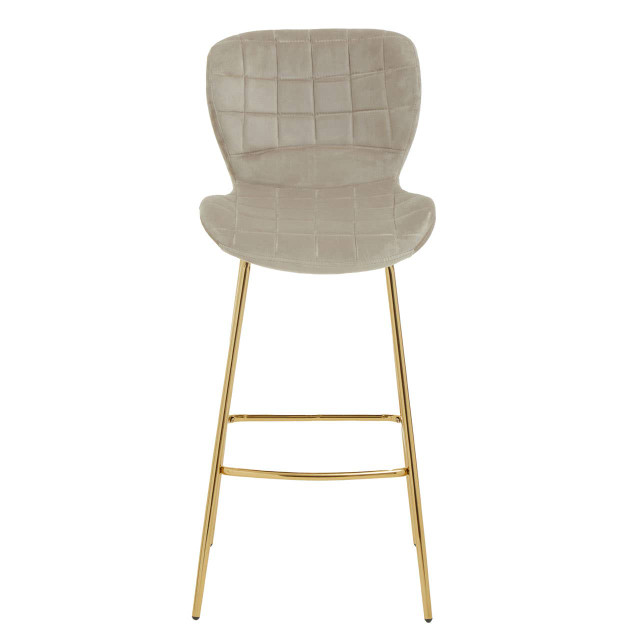 Premier Housewares Warton Mink Velvet Bar Chair