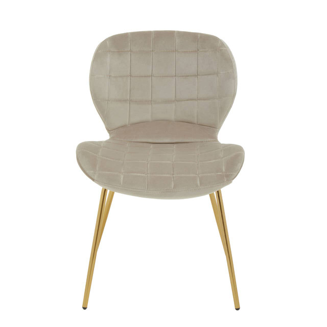 Premier Housewares Warton Mink Velvet Dining Chair